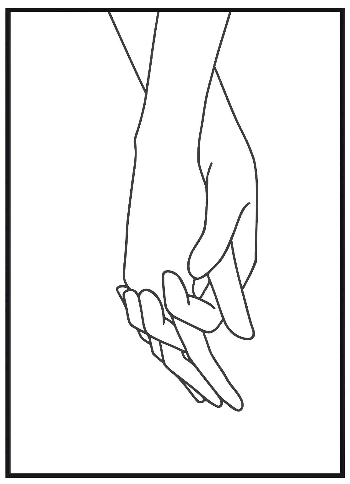 Lineart Holding Hands - Avem