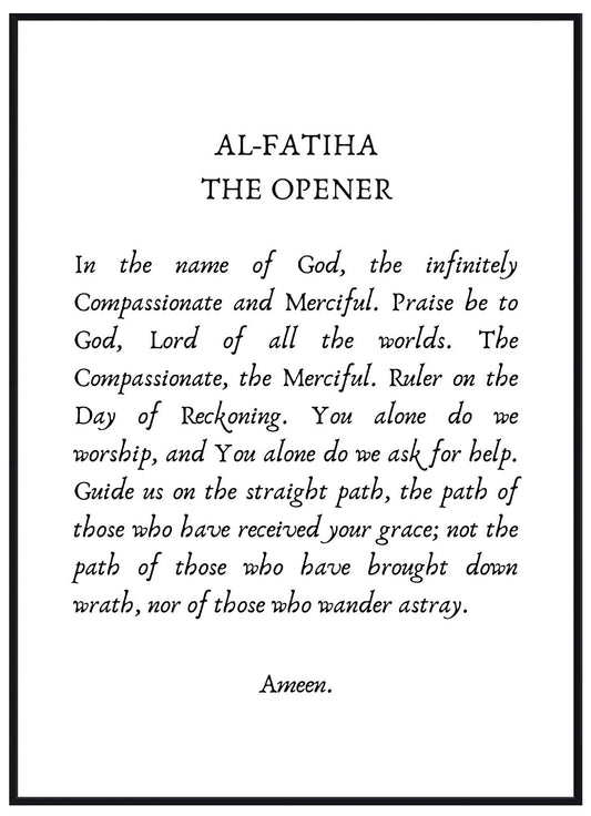 Al Fatiha Script - Avem